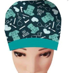 Scrub Tech, Nurses Ponytail Cap-Scrub, Surgical, Medical, Doctors, Nurses Hat